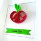 THANK YOU APPLE Satin ribbon 3D Framed Gift